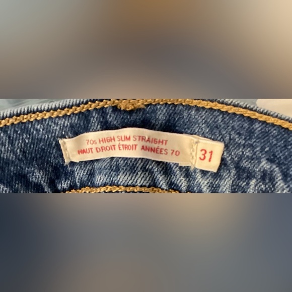 Levi’s 70’s slim straight high waisted jeans. Women’s, 31 waist - Picture 10 of 14